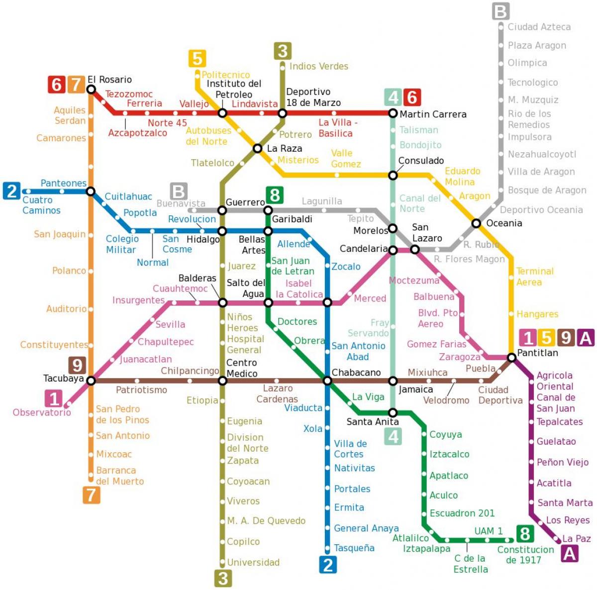 metro kat jeyografik Meksik
