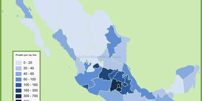Dansite popilasyon kat jeyografik Meksik